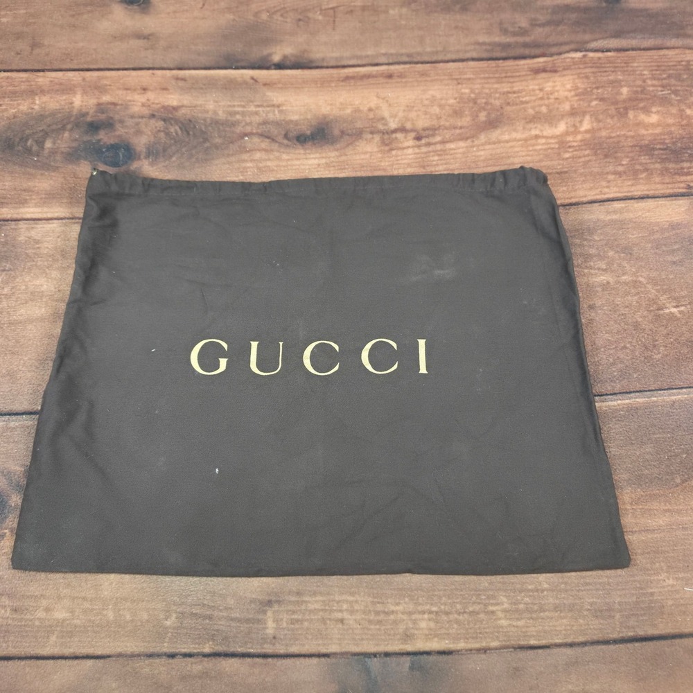 Gucci Dust Bag Accessory Large Brown Good Drawstring Storage Pouch 22x16